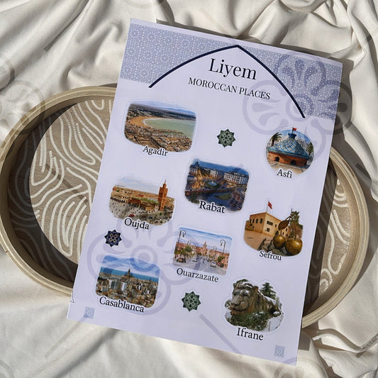 Planche de stickers - Villes du Maroc #1