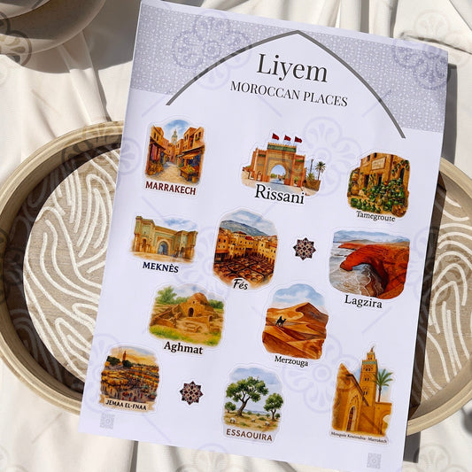 Planche de stickers - Villes du Maroc #2