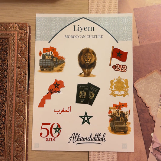 Planche de stickers – Marche Verte 🇲🇦