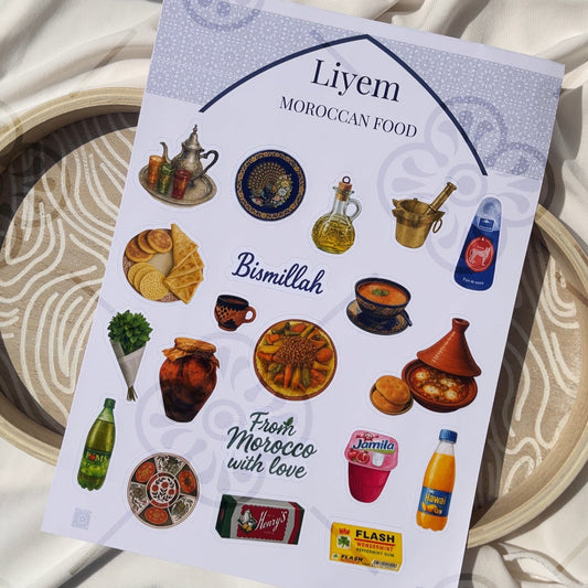 Planche de stickers - Moroccan Food