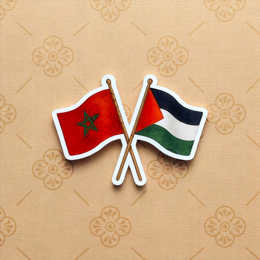 Sticker – Drapeaux Maroc & Palestine