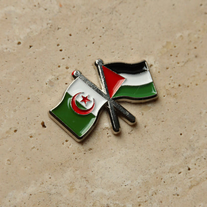Drapeaux Algérie & Palestine