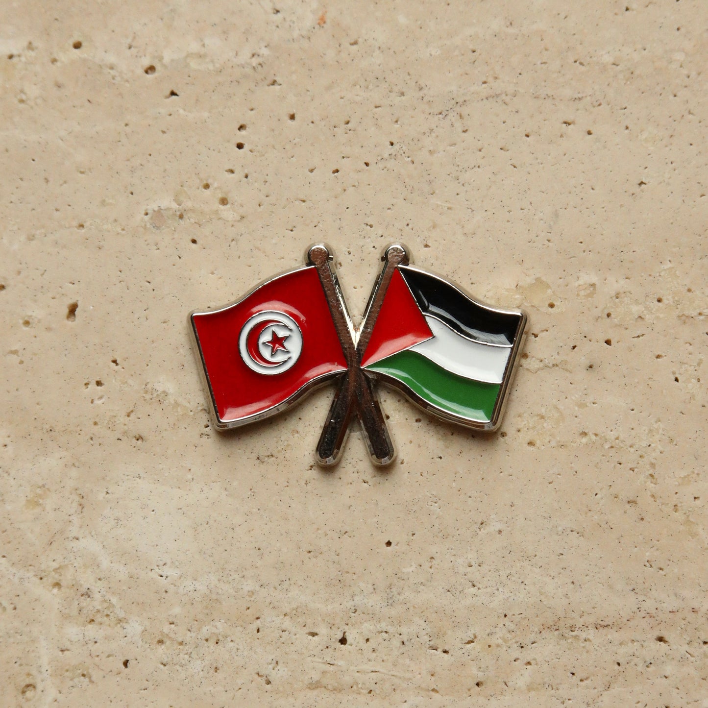 Drapeaux Tunisie & Palestine