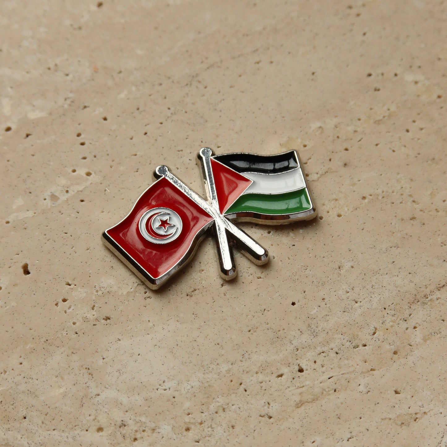 Drapeaux Tunisie & Palestine