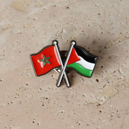Drapeaux Maroc & Palestine