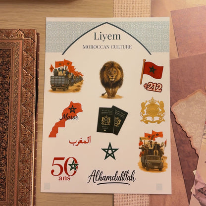 Planche de stickers – Marche Verte 🇲🇦