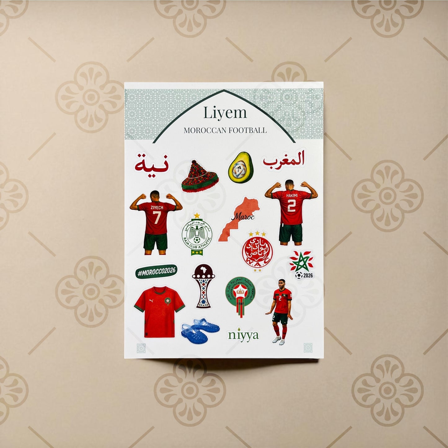 Planche de stickers - Moroccan Football