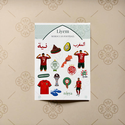 Planche de stickers - Moroccan Football