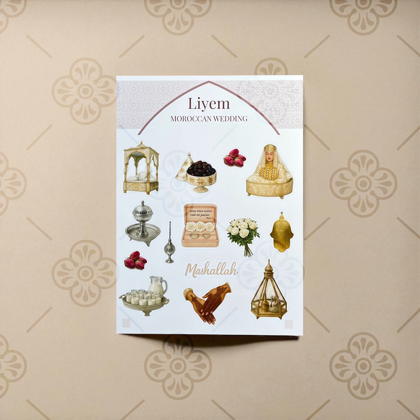 Planche de stickers - Moroccan Wedding