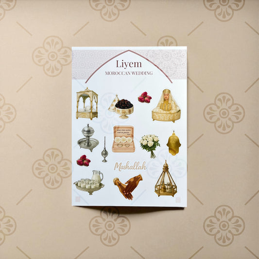 Planche de stickers - Moroccan Wedding