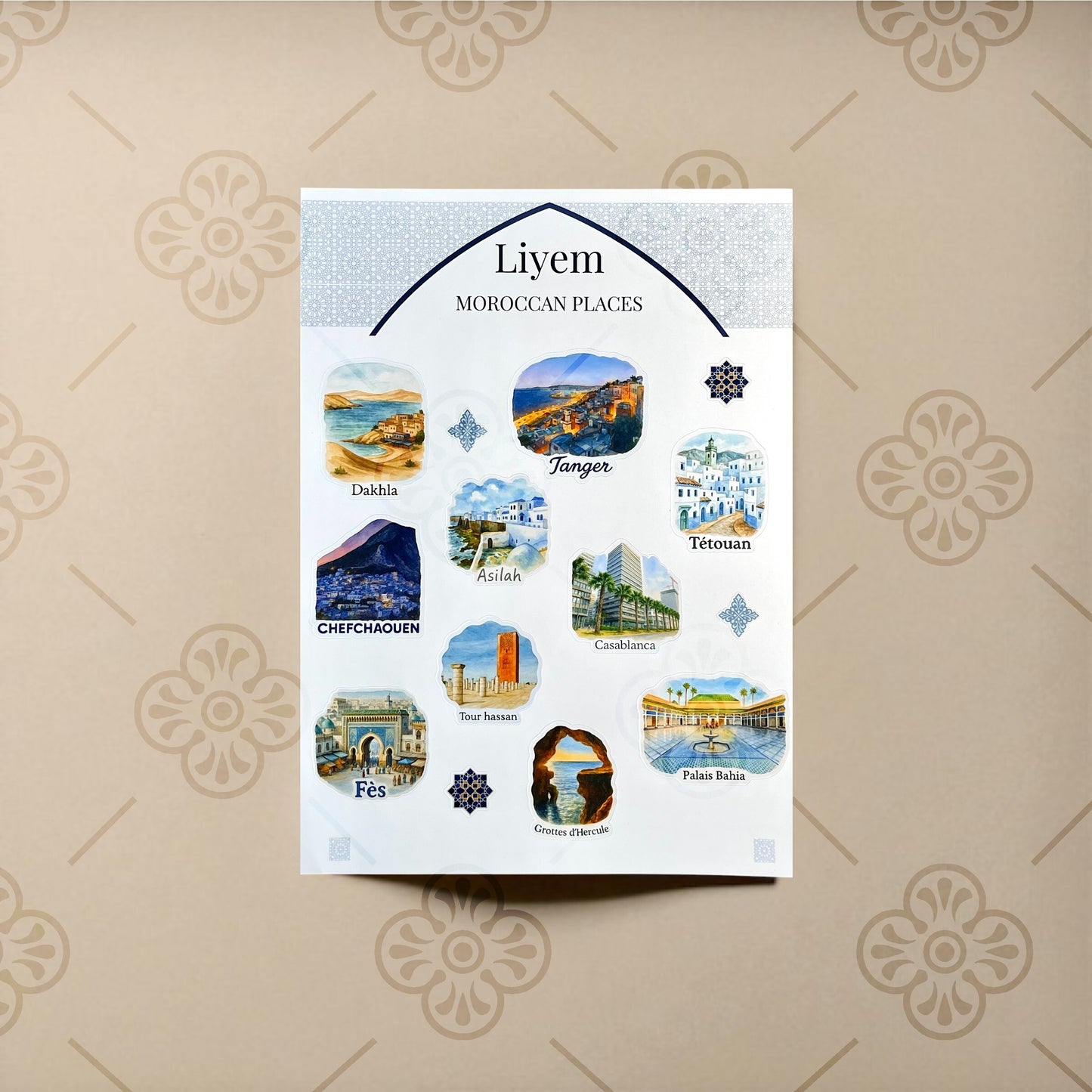 Planche de stickers - Villes du Maroc #3
