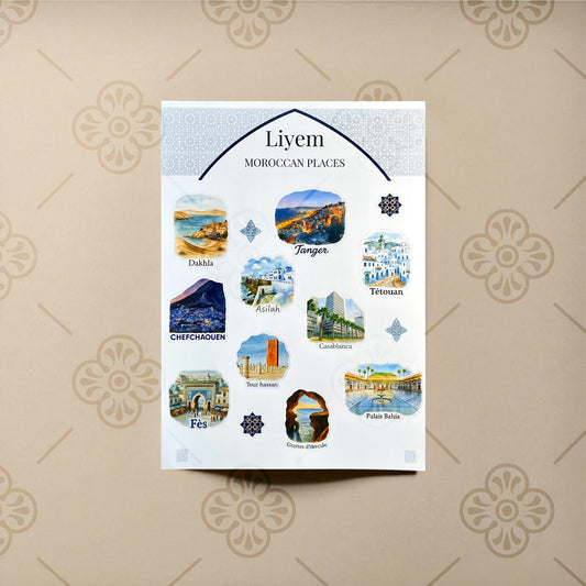 Planche de stickers - Villes du Maroc #3