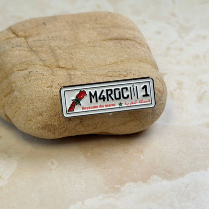 Sticker Metal - Plaque immatriculation Maroc