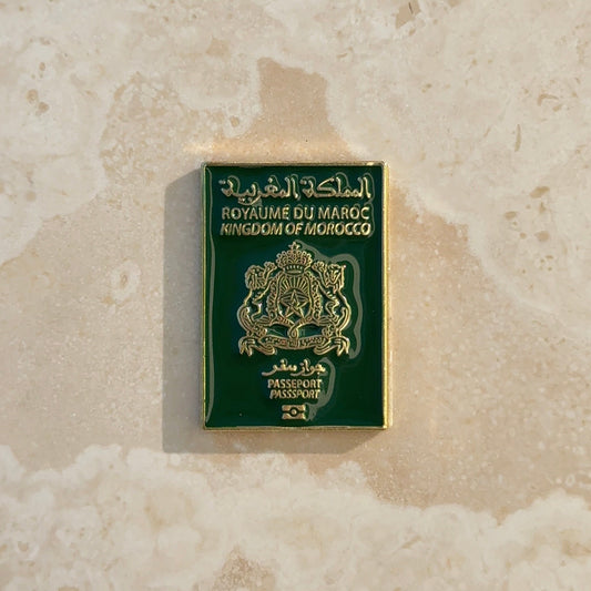 Sticker Metal - Passeport Marocain