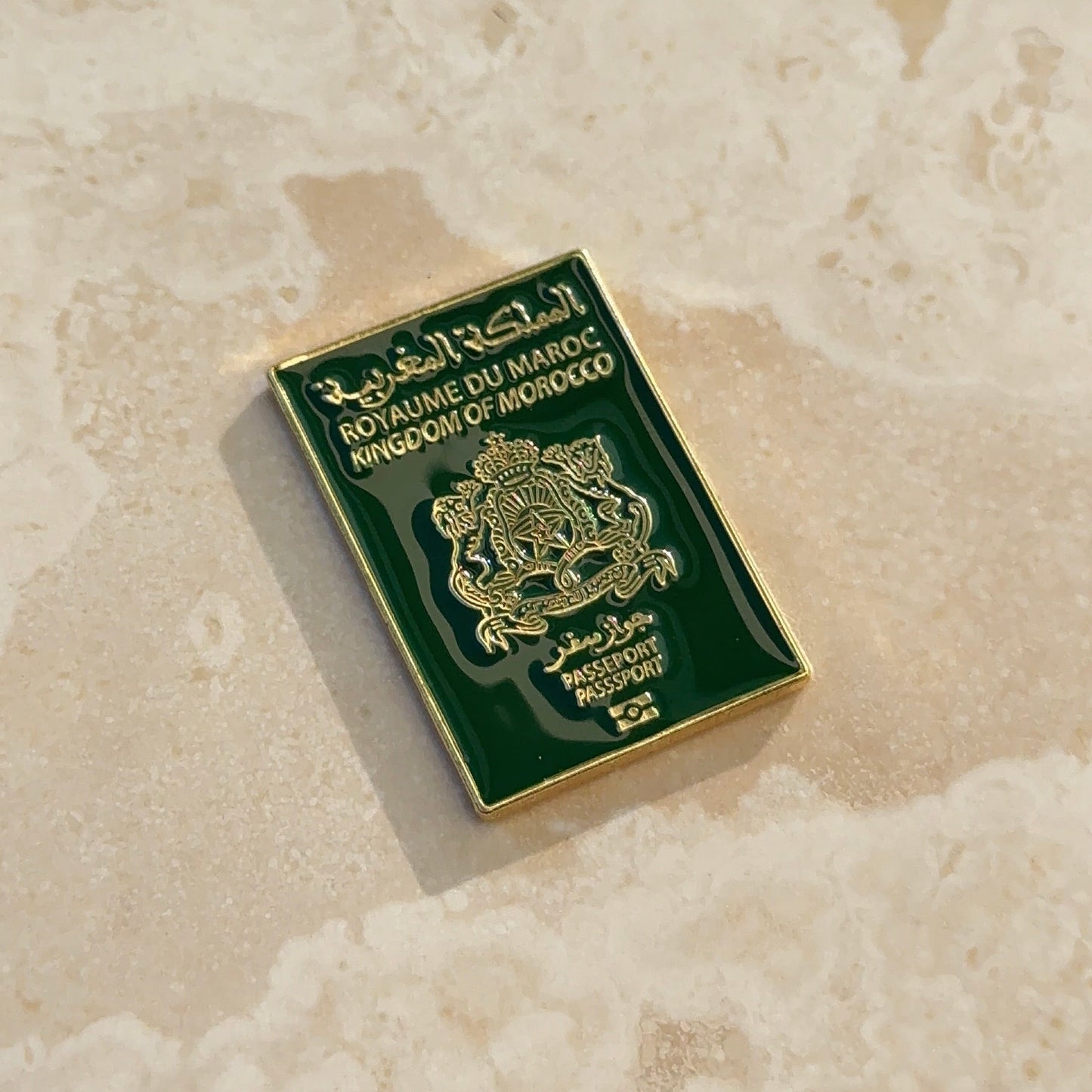 Sticker Metal - Passeport Marocain