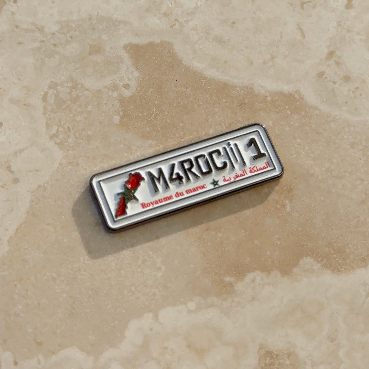 Sticker Metal - Plaque immatriculation Maroc