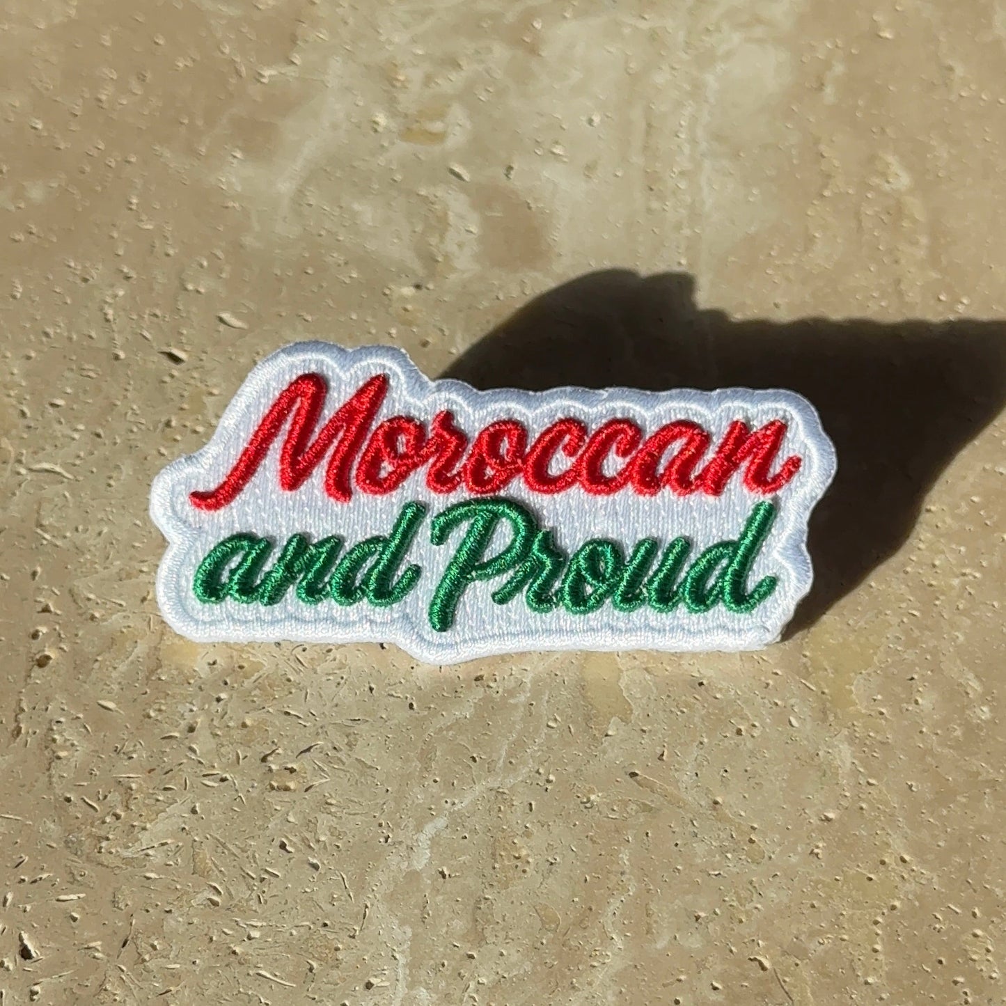 Patch brodé thermocollant – Moroccan and Proud