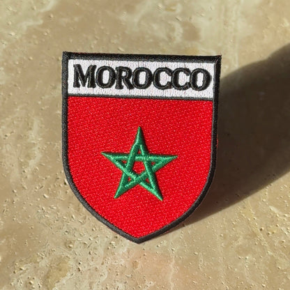 Patch brodé thermocollant – Blason du Maroc