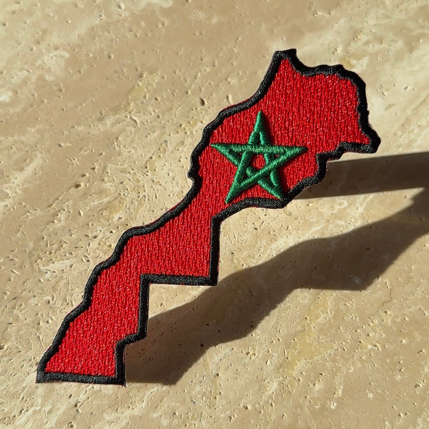 Patch brodé thermocollant – Carte du Maroc
