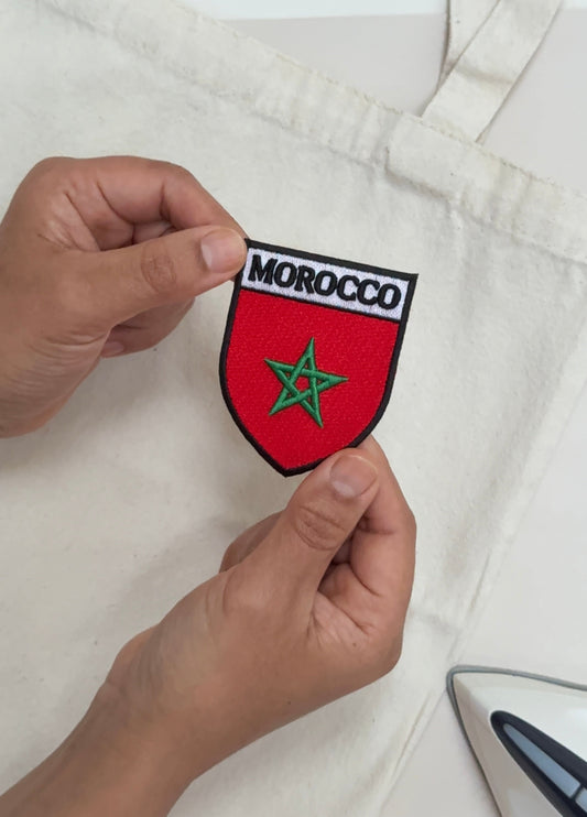 Patch brodé thermocollant – Blason du Maroc