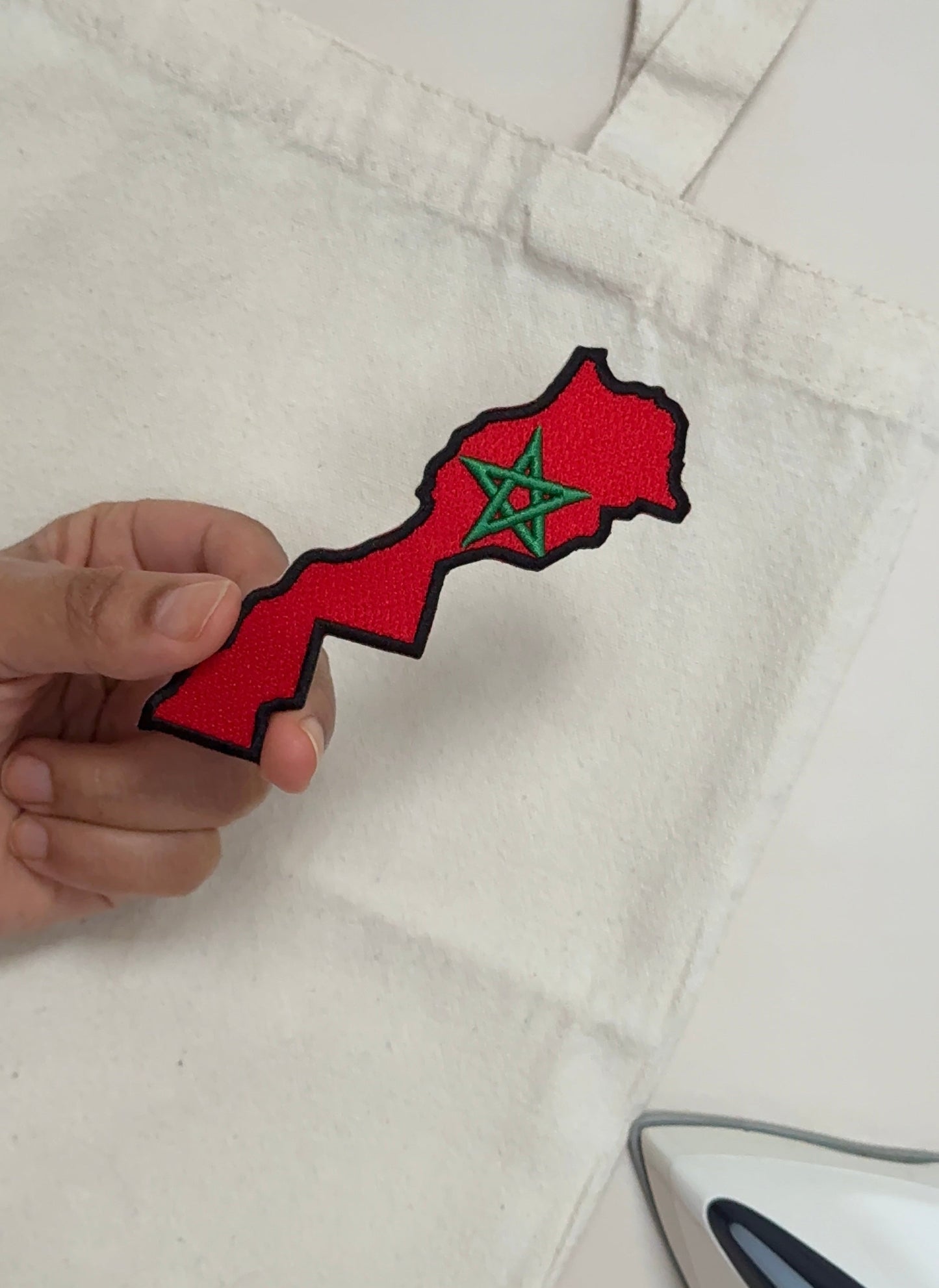 Patch brodé thermocollant – Carte du Maroc