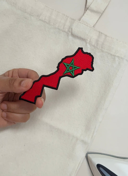 Patch brodé thermocollant – Carte du Maroc