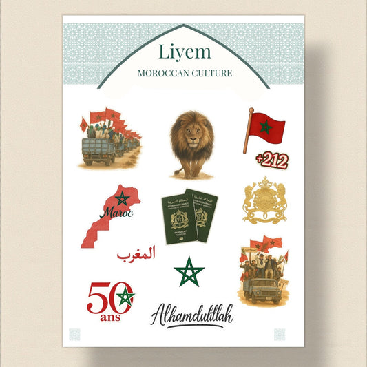 Planche de stickers – Marche Verte 🇲🇦