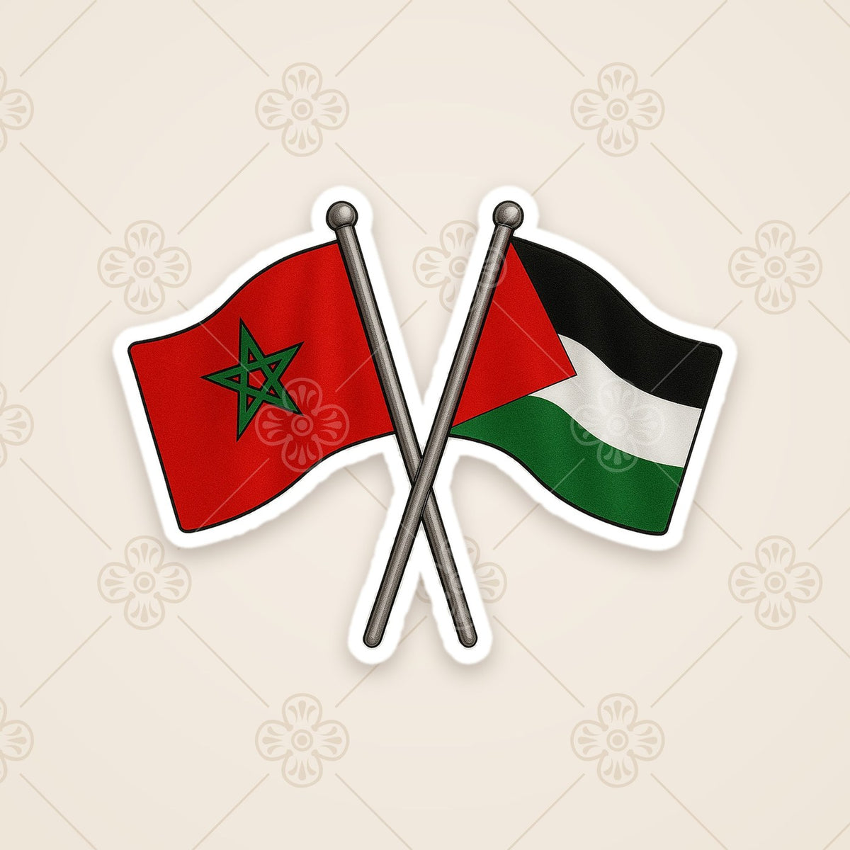 Drapeaux Maroc & Palestine – photo 2