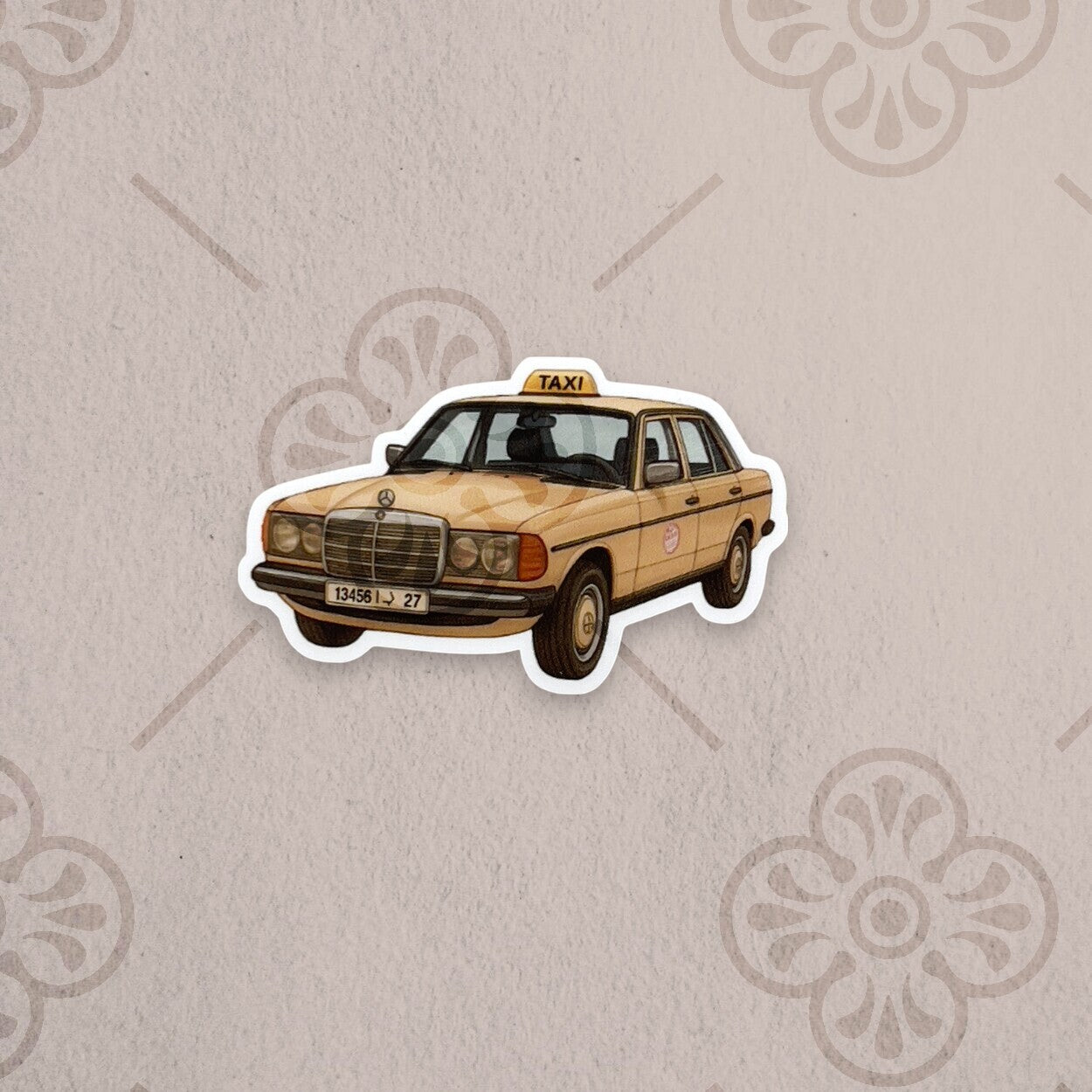 Sticker - Taxi blanc Casablanca