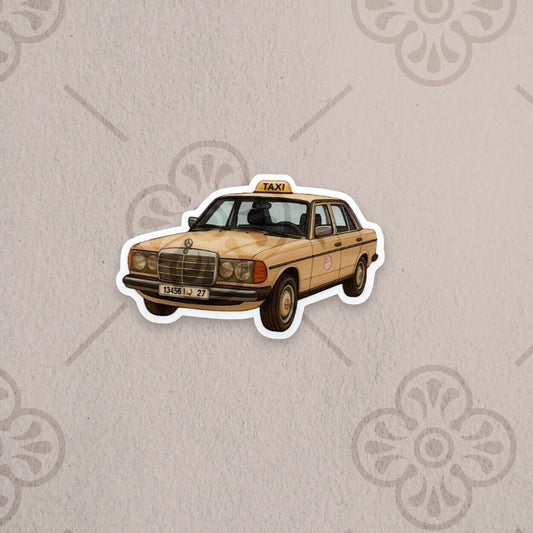Sticker - Taxi blanc Casablanca
