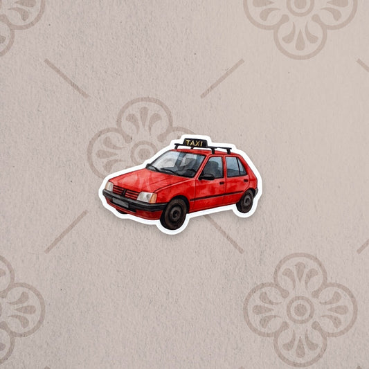 Sticker - Taxi Rouge Maroc